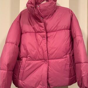 American Eagle Outfitters Pink Puffer Jacket, L, NWOT